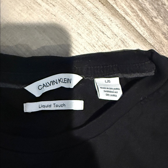 Calvin Klein liquid Touch Mens Black T-Shirt L - Picture 2 of 2